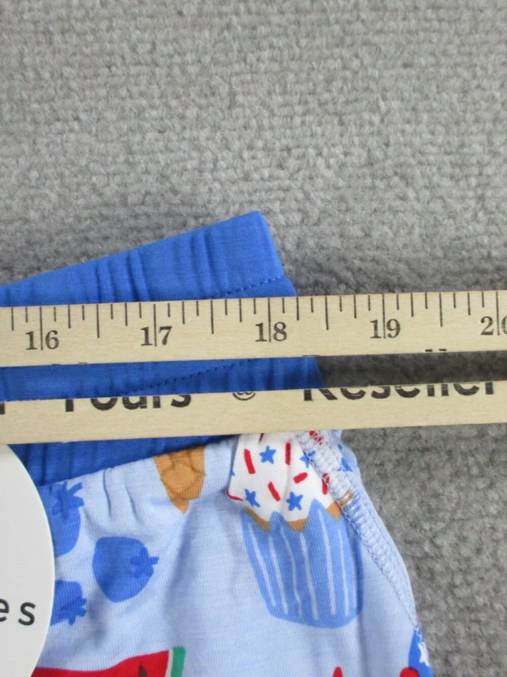 Little Sleepies Pajama Shorts Mens 3XL XXXL Blue Stars Stripes & Sweets PJs NEW - Picture 4 of 8